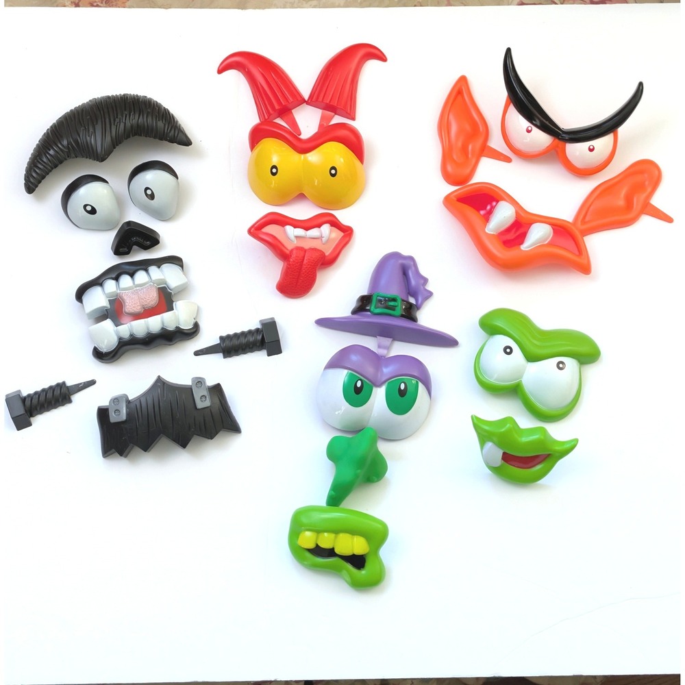 The Perfect Pumpkin 22pc Push-In Face Parts Complete Halloween Decorating Set